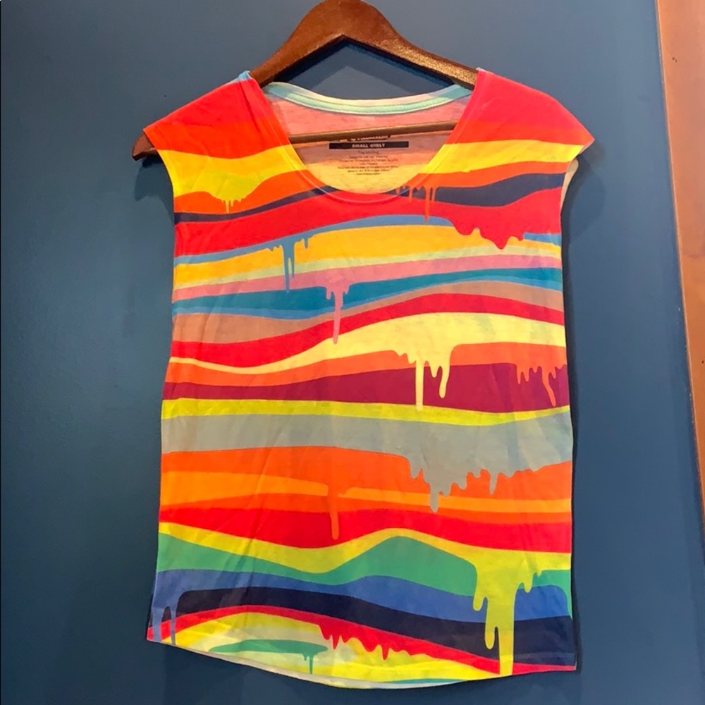 Melting Rainbow Threadless Muscle T-Shirt